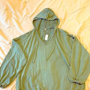 Olive Green Top with Hood